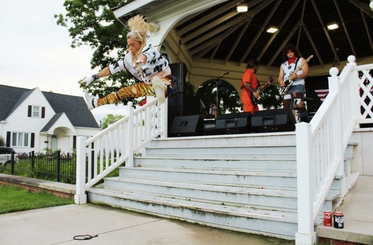 Might as well Jump… off a gazebo! 